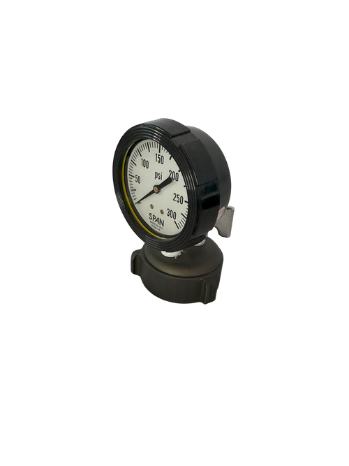 1 1/2" Cap Gauge w/ 0-300 Glycerin Filled Gauge & Bleeder Valve