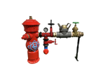 Zenner FHZ30 Hydrant Meter 2-1/2 in FNST x MNST, US Gallons, 3" Gate Valve w/ Check Valve