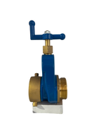 2-1/2" NH Heavy Duty Brass Slow Closing Gate Valve w/ Crank Handle