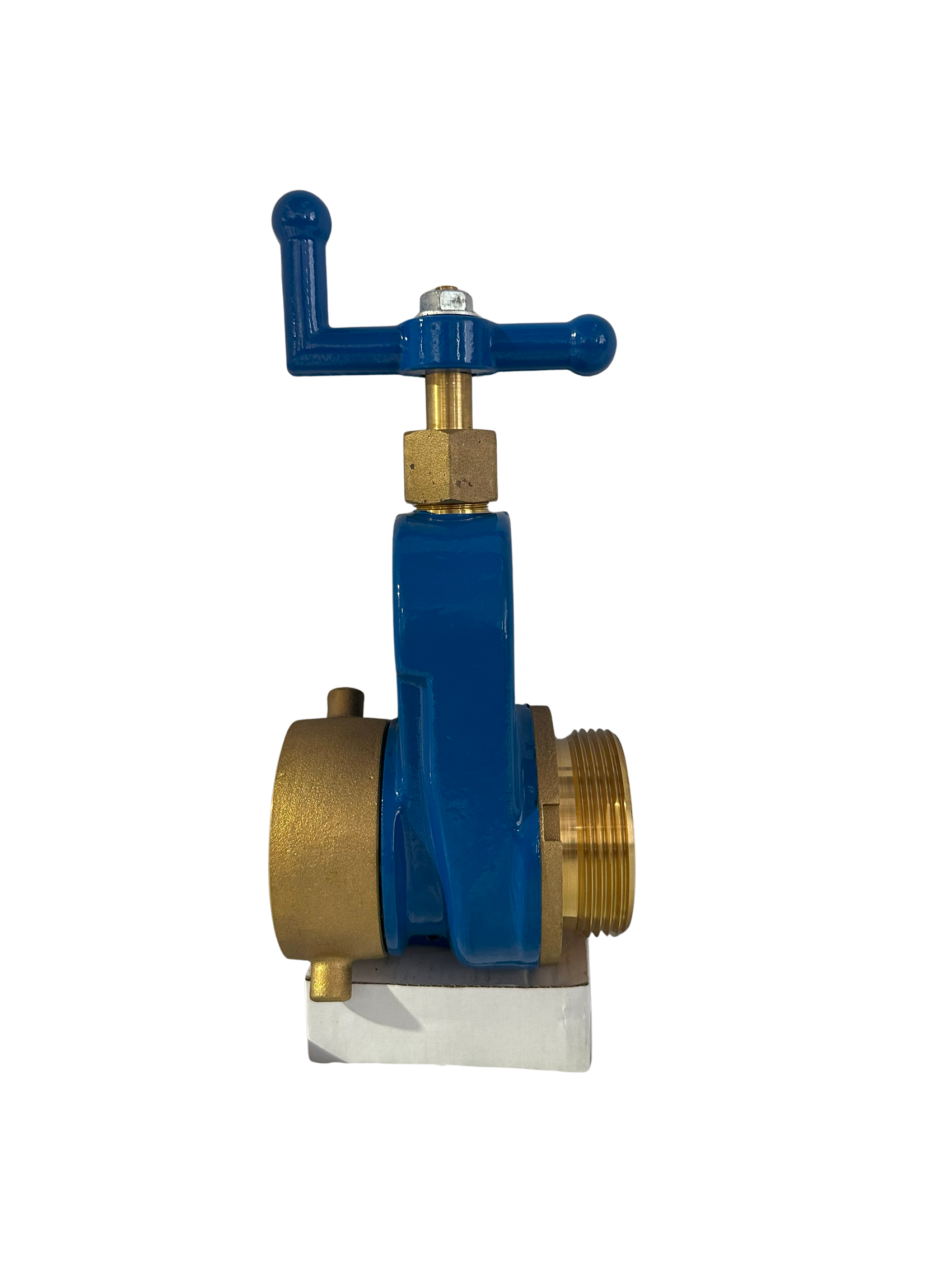 2-1/2" NH Heavy Duty Brass Slow Closing Gate Valve w/ Crank Handle