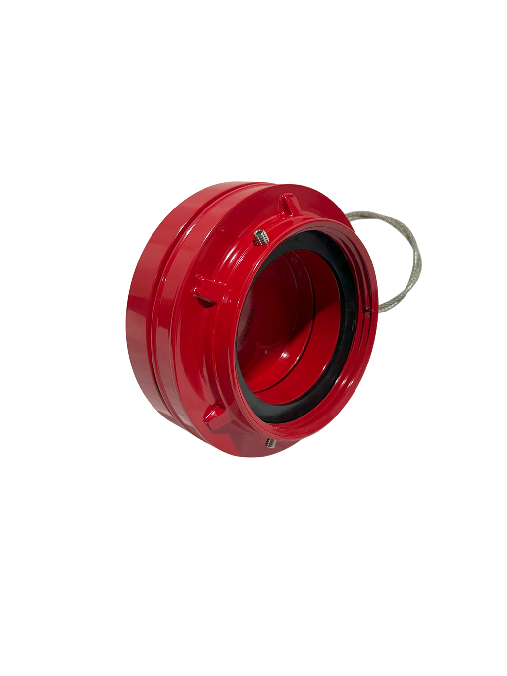 5″ Storz Pentagon Cap Fire Hydrant Adapter- Red Powdercoat