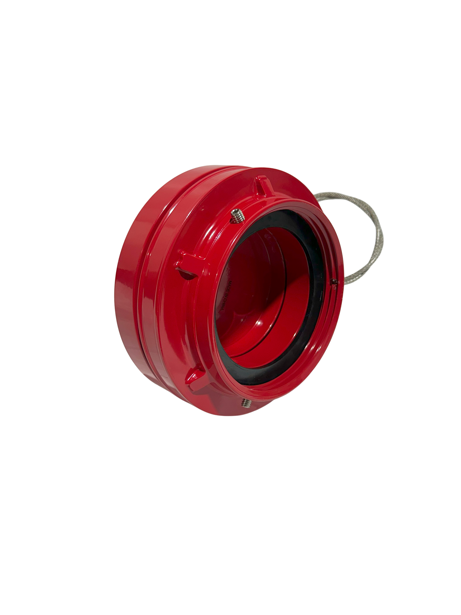 5″ Storz Pentagon Cap Fire Hydrant Adapter- Red Powdercoat